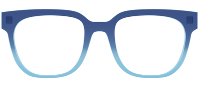 The Indigo to Sky Blue Gradient Crystal - Front Top Thumbnail - Pair Eyewear