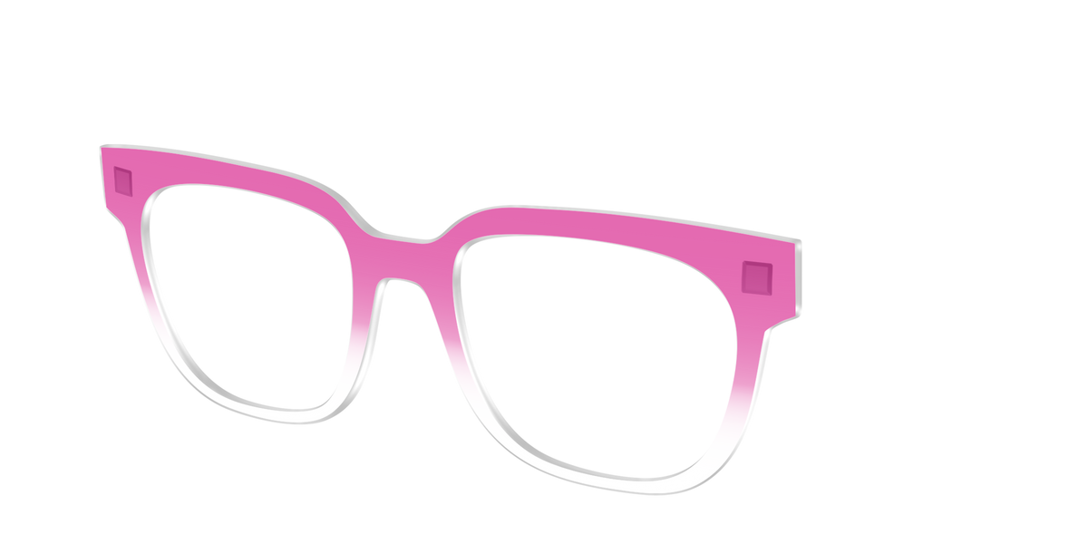 The Magenta Gradient Crystal - Angle Top Image - Pair Eyewear