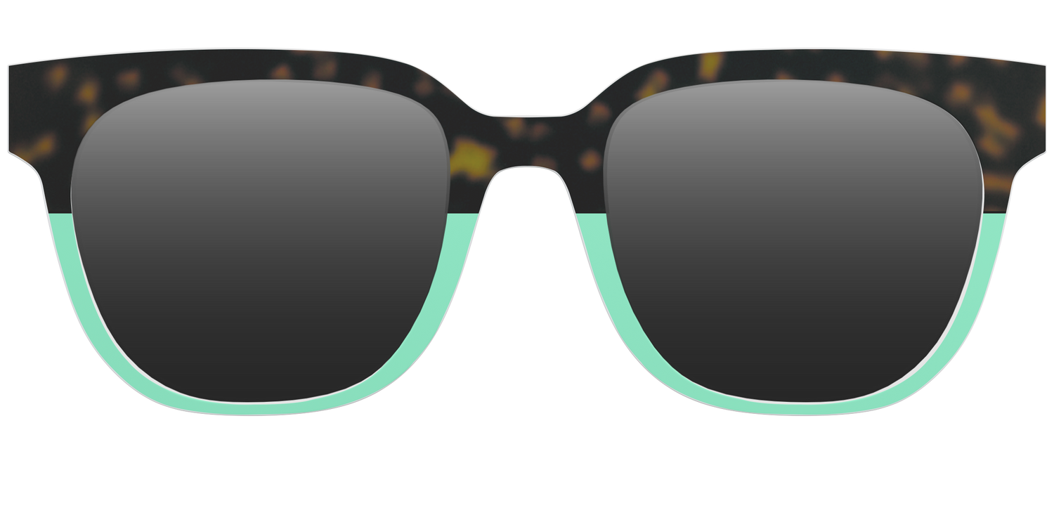 The Polarized Matcha Split Sun Top - Front Top Image - Pair Eyewear