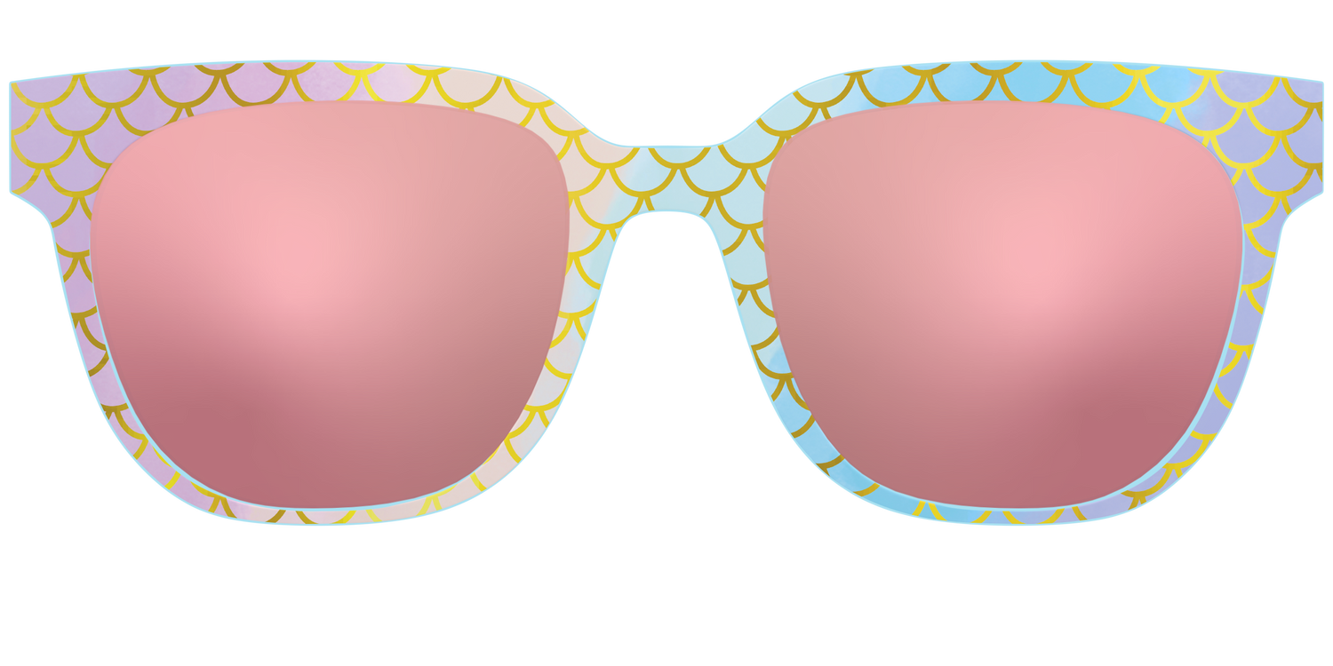 The Polarized Rainbow Mermaid Sun Top - Front Top Image - Pair Eyewear