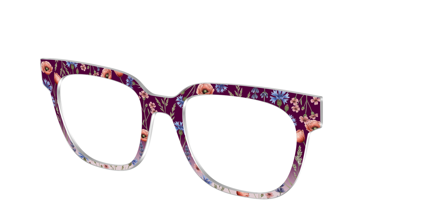 The Mulberry Floral Dip-Dye - Angle Top Image - Pair Eyewear