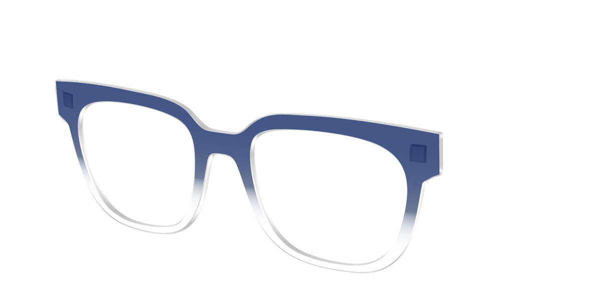 The Navy Gradient Crystal - Angle Top Image - Pair Eyewear