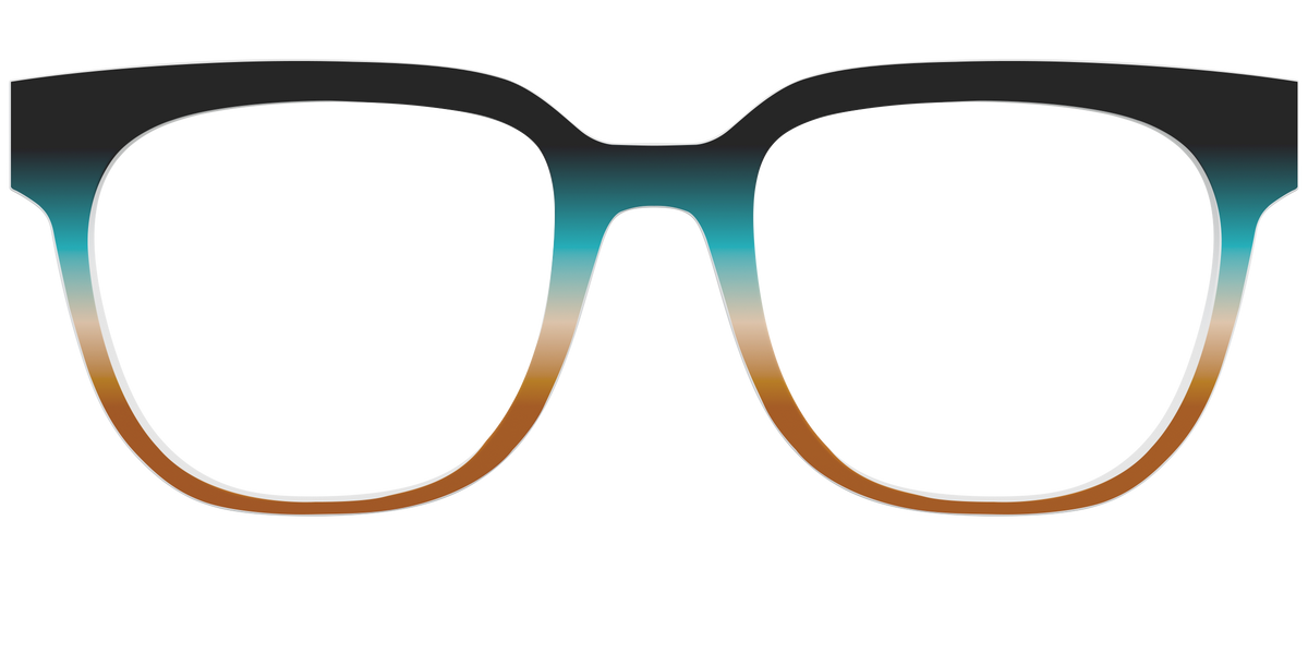 The Onyx to Rust Gradient - Front Top Image - Pair Eyewear