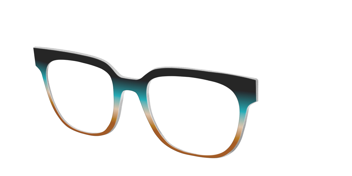 The Onyx to Rust Gradient - Angle Top Image - Pair Eyewear