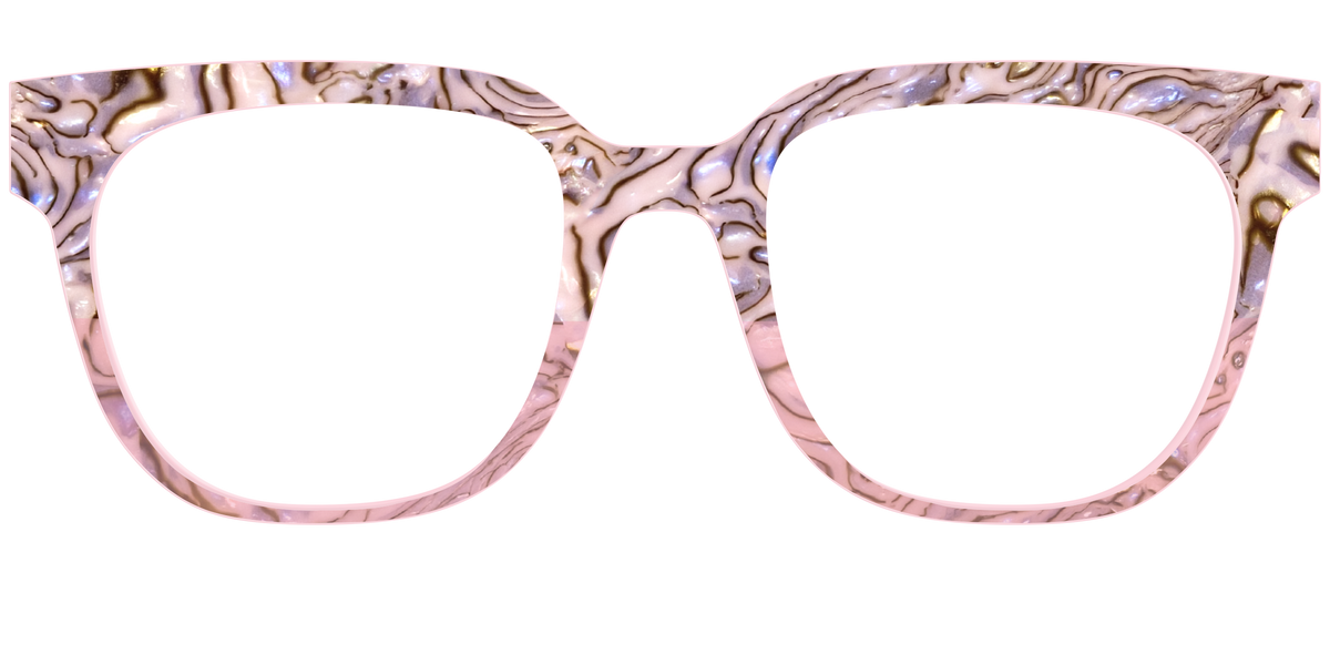 The Pink Conch Shell Pearl Crystal Split - Front Top Image - Pair Eyewear