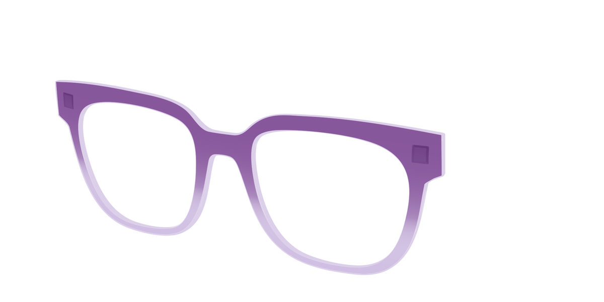 The Plum to Lilac Gradient Crystal - Angle Top Image - Pair Eyewear