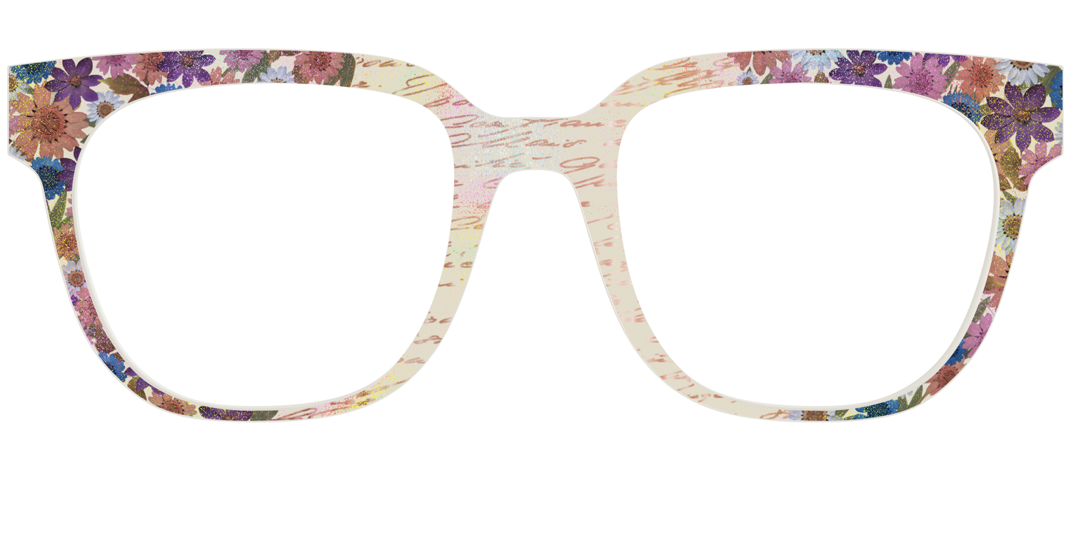 The Pressed Flowers with Foil Crystal - Front Top Image - Pair Eyewear