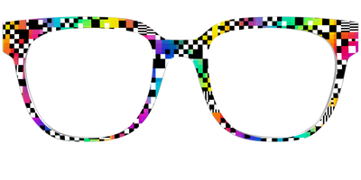 The Prismatic Check - Front Top Thumbnail - Pair Eyewear