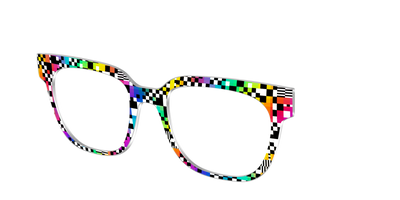 The Prismatic Check - Angle Top Thumbnail - Pair Eyewear