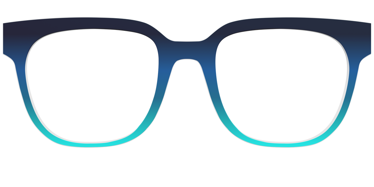 The Royal Blue to Seafoam Gradient - Front Top Image - Pair Eyewear