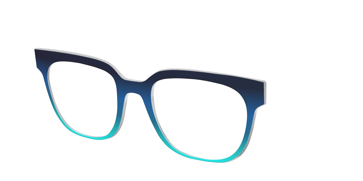 The Royal Blue to Seafoam Gradient - Angle Top Image - Pair Eyewear