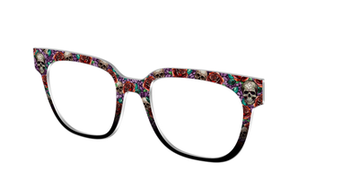 The Skull & Thorn Stained Glass - Angle Top Thumbnail - Pair Eyewear
