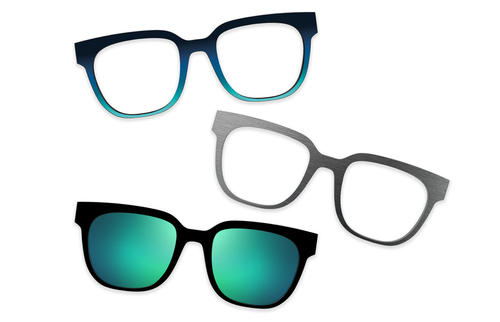 Teal Pearlized Metal - Set - Pair Eyewear