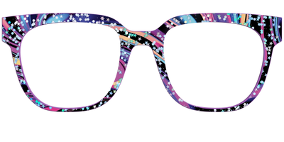 The Vaporwave Marble with Star Glitter - Front Top Thumbnail - Pair Eyewear