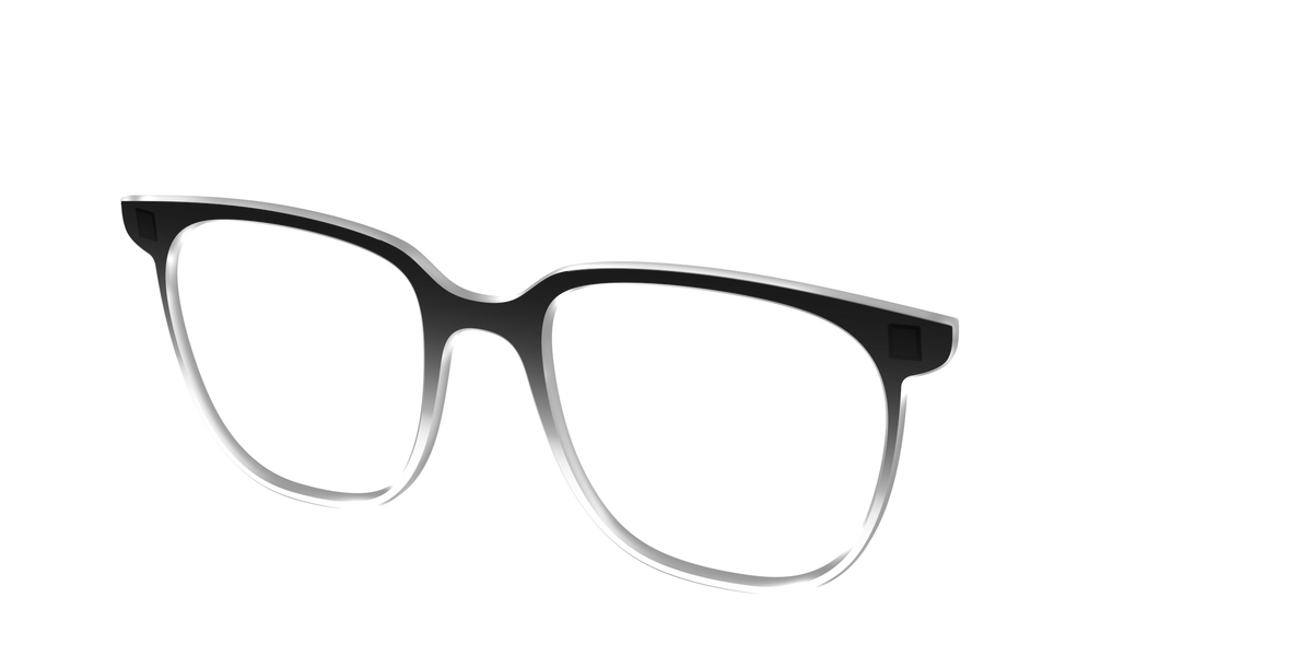 The Black Gradient Crystal - Angle Top Image - Pair Eyewear