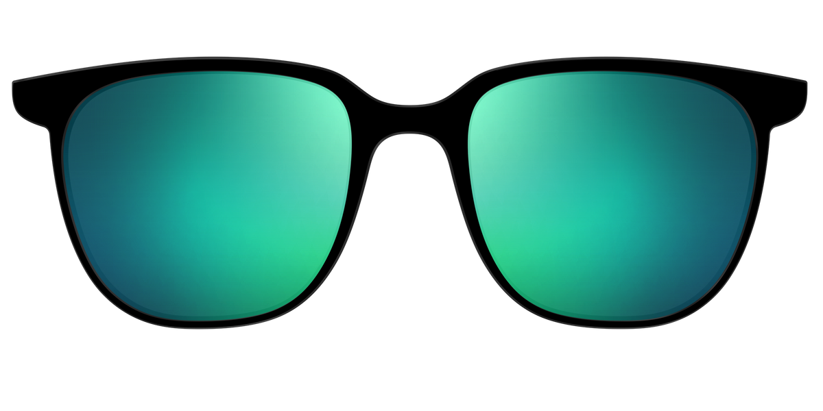 The Polarized Green Reflective Sun Top - Front Top Image - Pair Eyewear