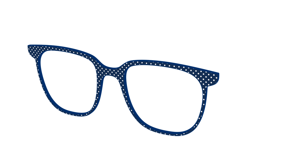 The Navy Pin Dot - Angle Top Image - Pair Eyewear