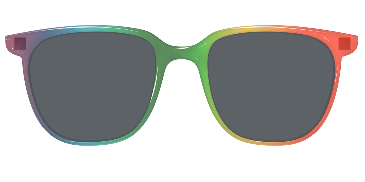 The Polarized Rainbow Gradient Sun Top - Front Top Image - Pair Eyewear