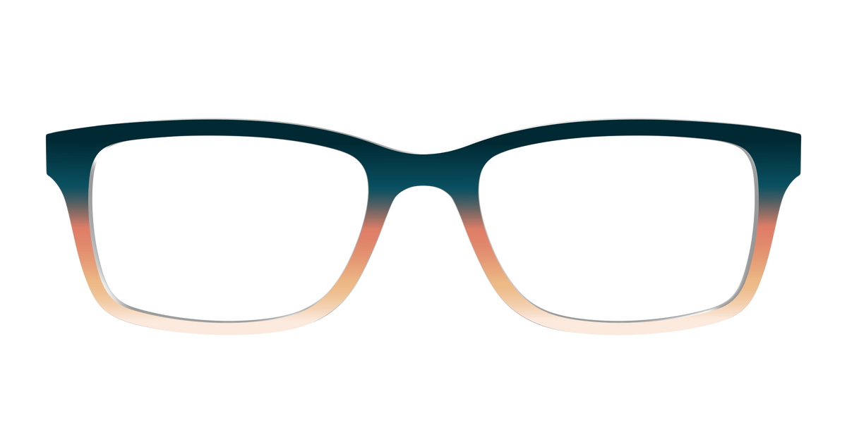 The Aegean to Apricot Gradient - Front Top Image - Pair Eyewear