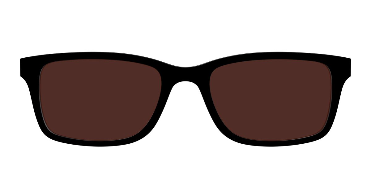 The Black with Brown Golf lens - Front Top Image - Pair Eyewear