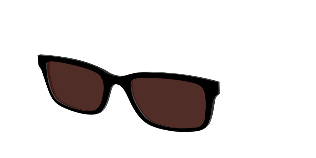 The Black with Brown Golf lens - Angle Top Image - Pair Eyewear