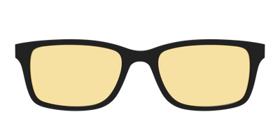 The Black With Citrine Yellow Lens - Front Top Thumbnail - Pair Eyewear