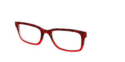 The Blood Red Lace Split - Angle Top Thumbnail - Pair Eyewear