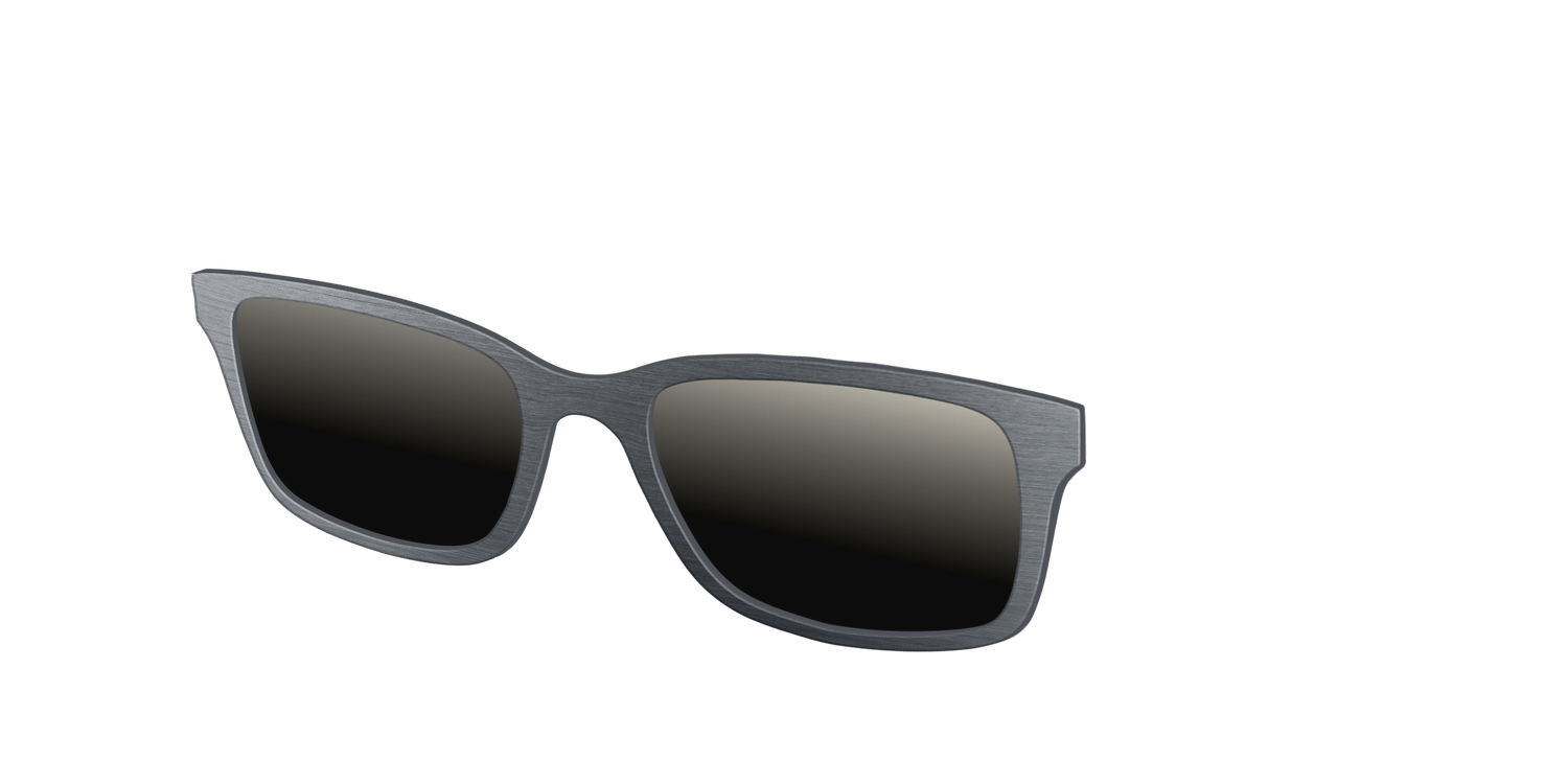 The Polarized Brushed Nickel Sun Top - Angle Top Image - Pair Eyewear