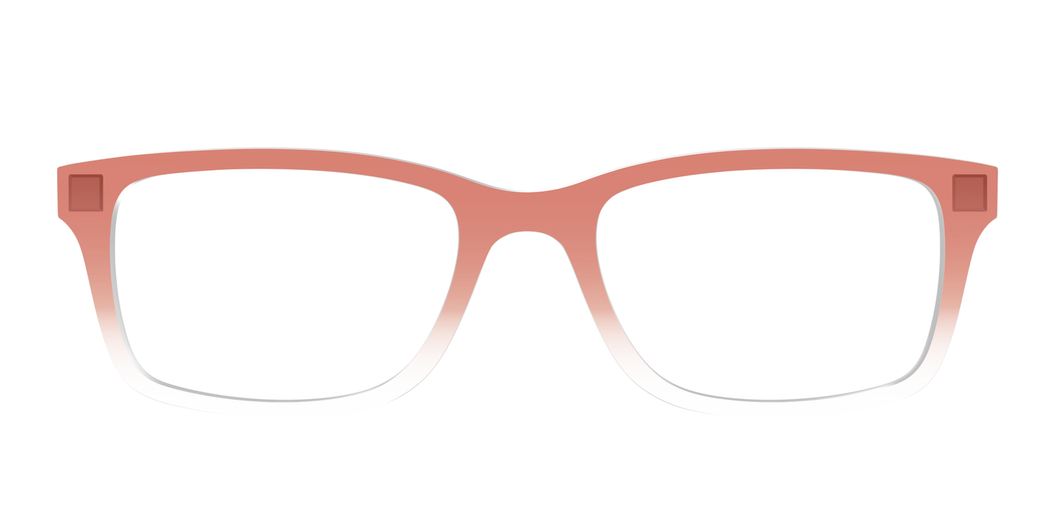 The Burnt Orange Gradient Crystal - Front Top Image - Pair Eyewear