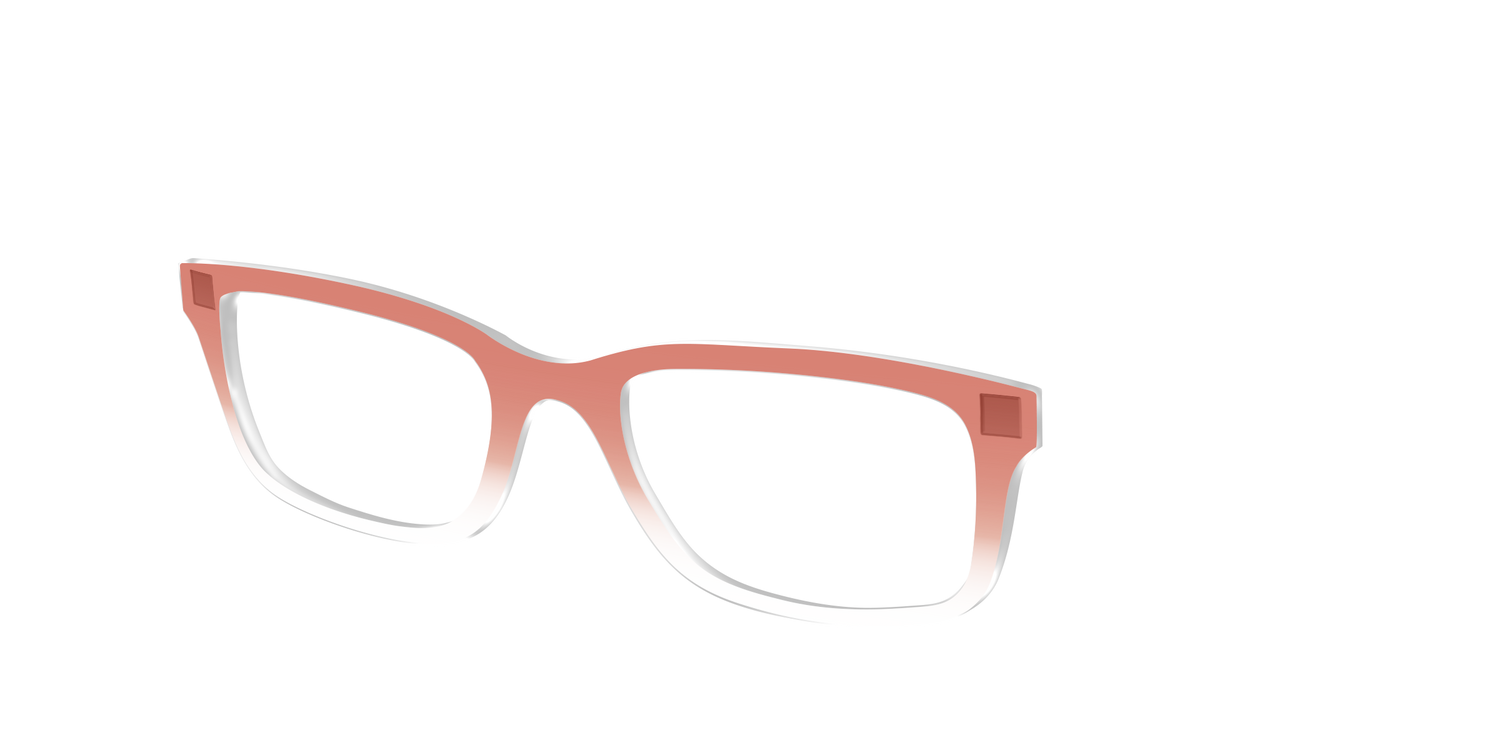 The Burnt Orange Gradient Crystal - Angle Top Image - Pair Eyewear