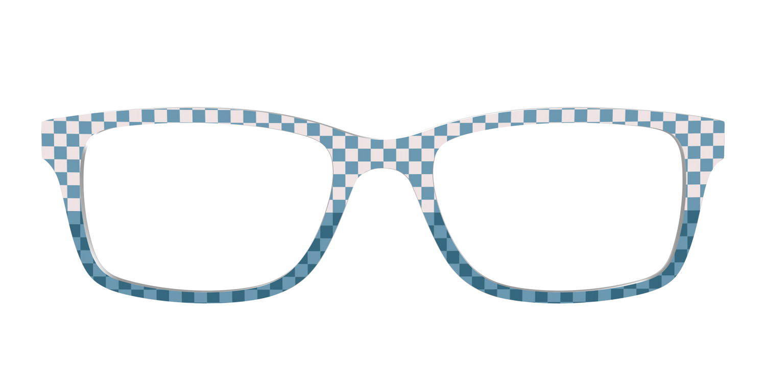 The Cerulean Check Split - Front Top Image - Pair Eyewear