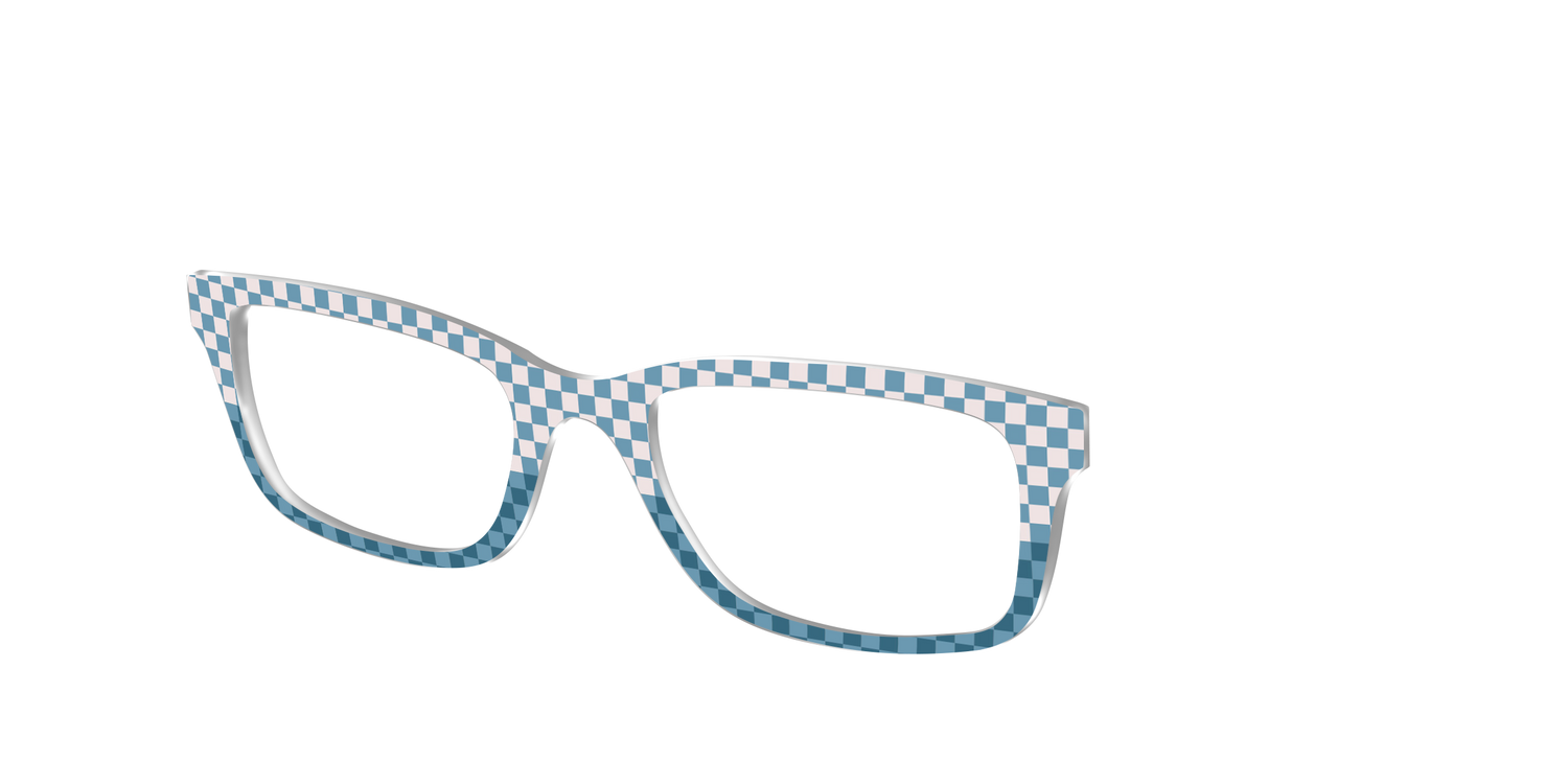 The Cerulean Check Split - Angle Top Image - Pair Eyewear