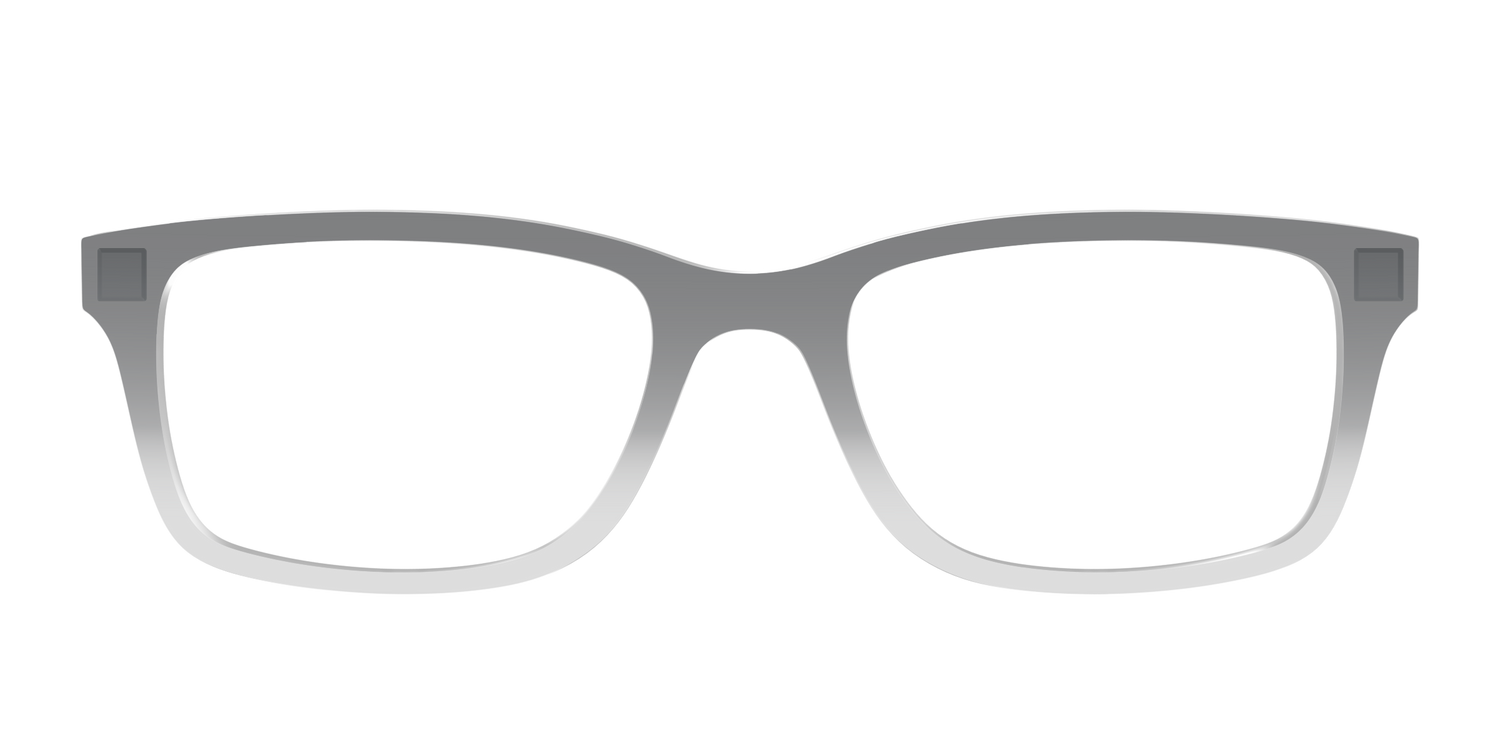 The Charcoal to Light Gray Gradient Crystal - Front Top Image - Pair Eyewear