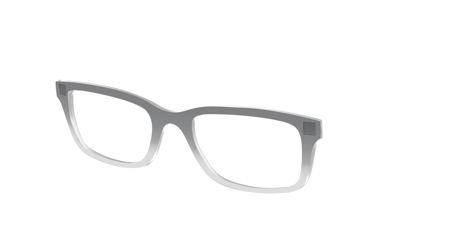 The Charcoal to Light Gray Gradient Crystal - Angle Top Image - Pair Eyewear