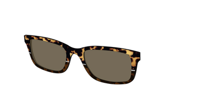 The Polarized Chic Tortoise Split Sun Top - Angle Top Thumbnail - Pair Eyewear