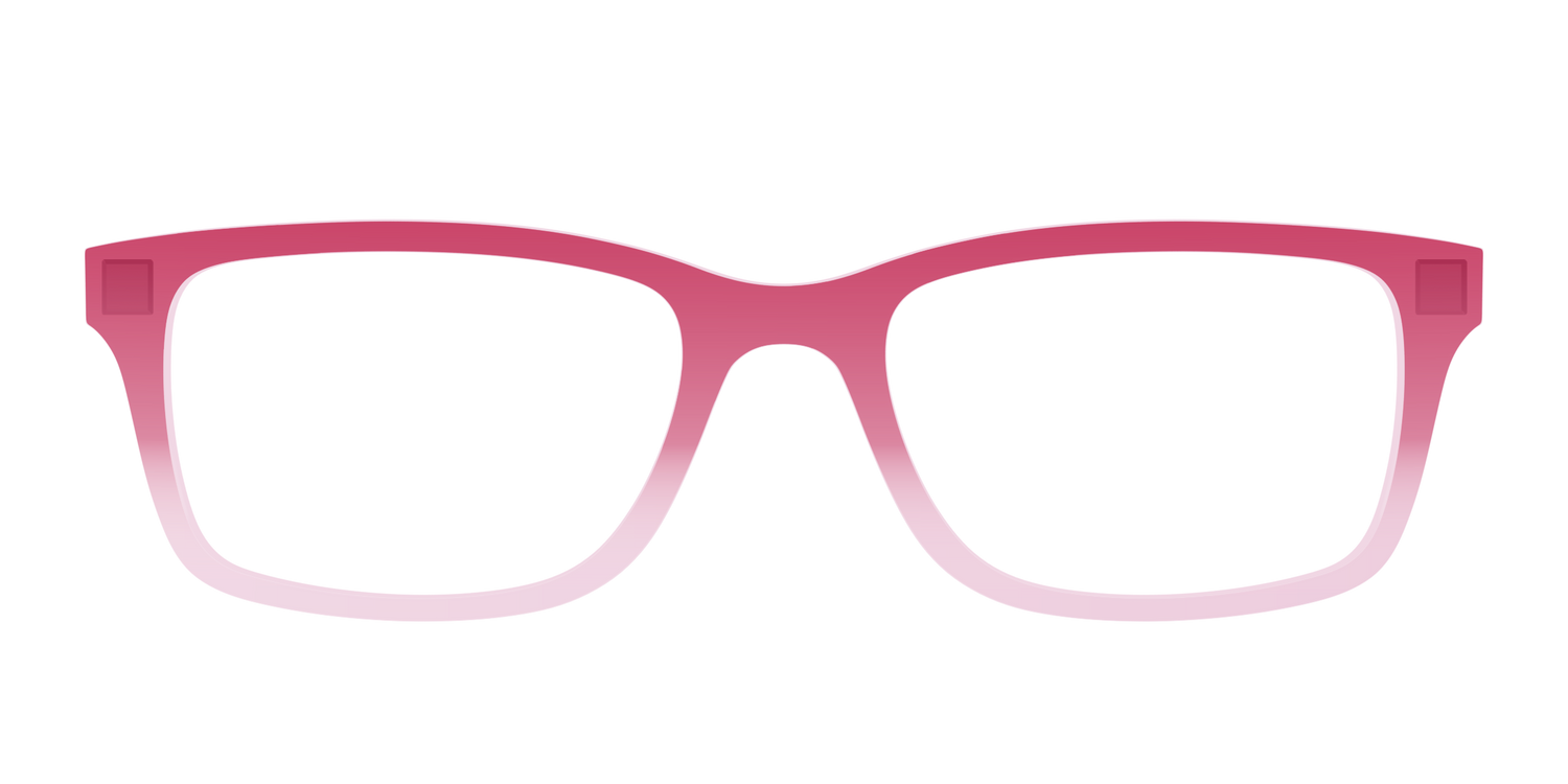 The Flamingo to Blush Gradient Crystal - Front Top Image - Pair Eyewear
