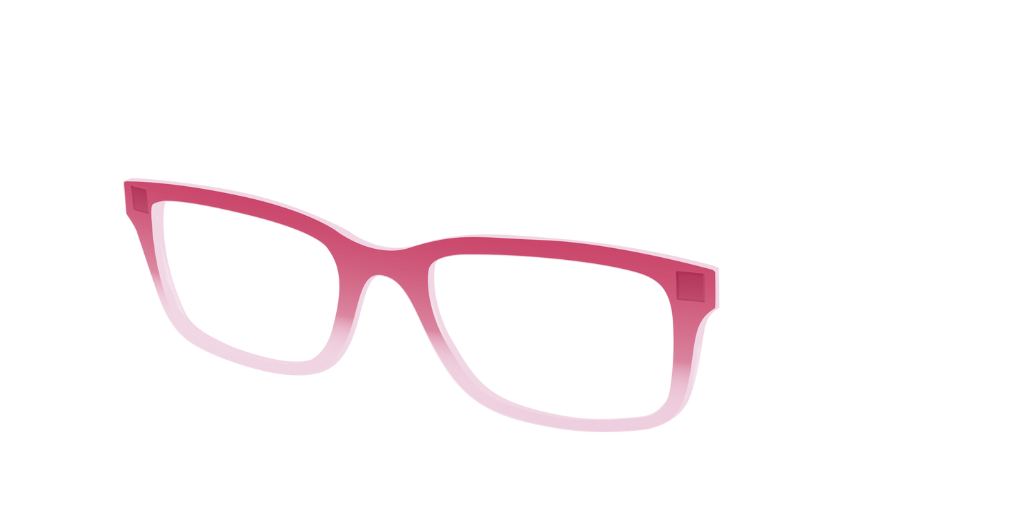 The Flamingo to Blush Gradient Crystal - Angle Top Image - Pair Eyewear