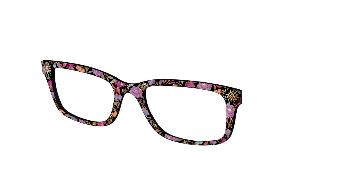 The Frosted Blossom Garden with Foil - Angle Top Image - Pair Eyewear