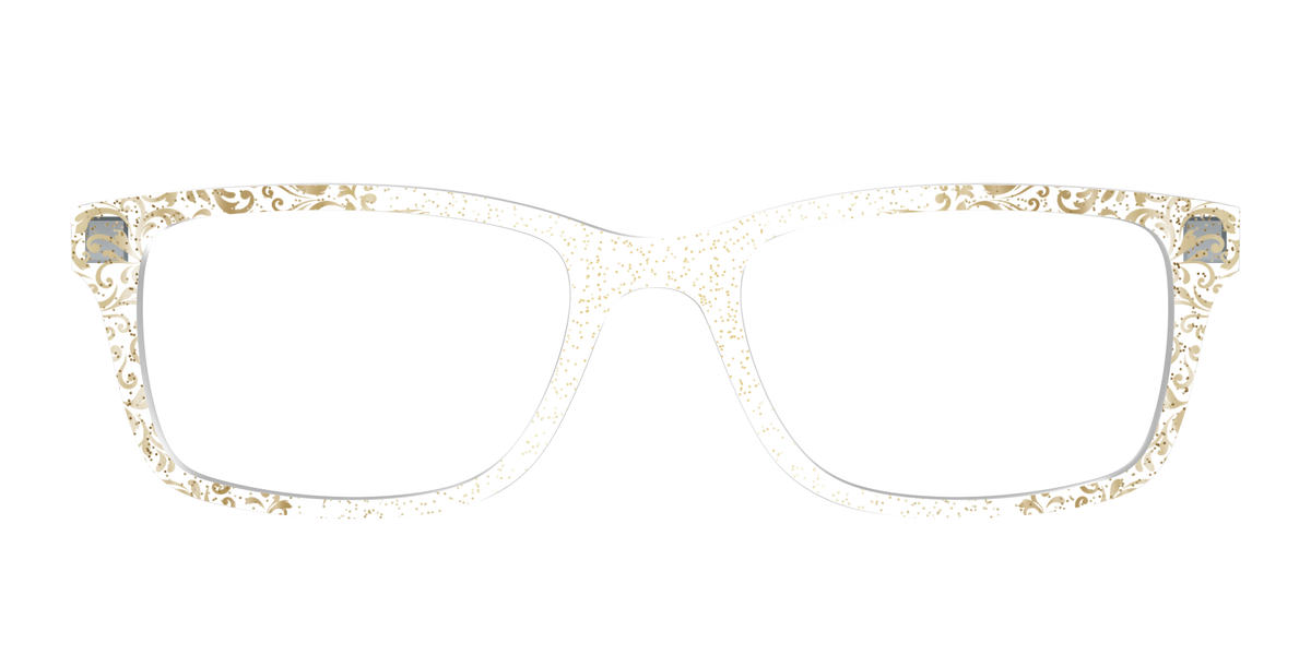 The Golden Flair Glitter Crystal with Gold Foil - Front Top Image - Pair Eyewear