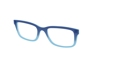 The Indigo to Sky Blue Gradient Crystal - Angle Top Thumbnail - Pair Eyewear