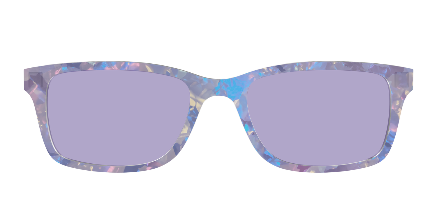 The Lavender Pearl Tort With Celestial Purple Lens - Front Top Image - Pair Eyewear