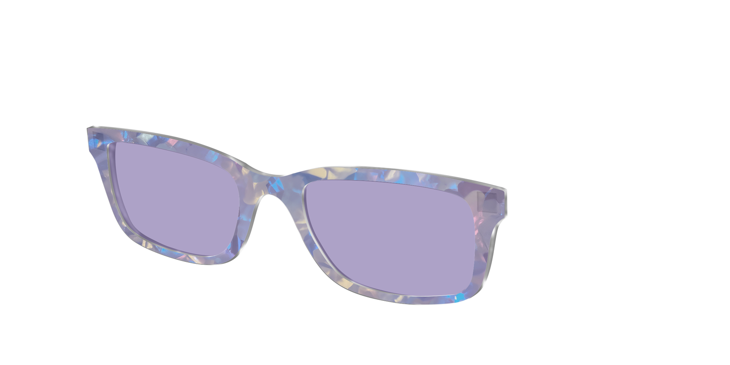 The Lavender Pearl Tort With Celestial Purple Lens - Angle Top Image - Pair Eyewear