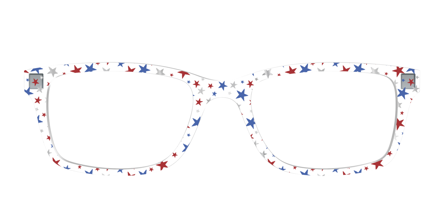 The Multi Stars Crystal with Silver Foil - Front Top Image - Pair Eyewear