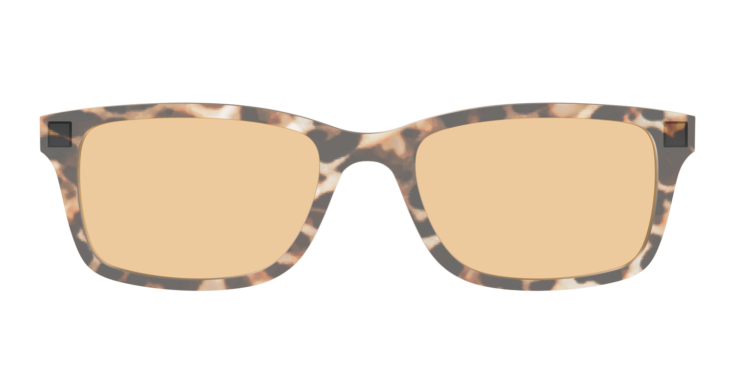 The Neutral Tort Crystal With Umber Brown Lens - Front Top Image - Pair Eyewear