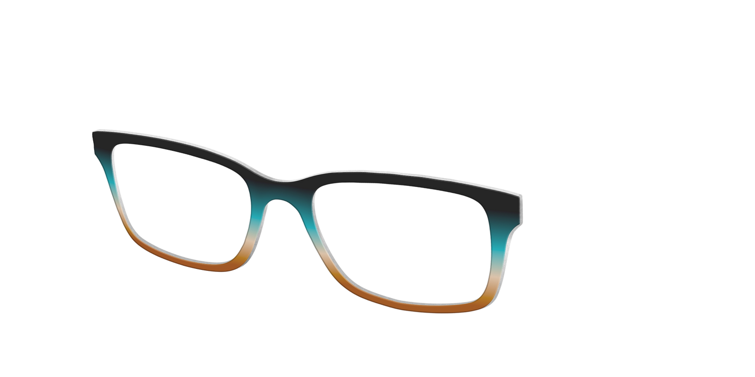 The Onyx to Rust Gradient - Angle Top Image - Pair Eyewear