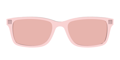 The Pink Crystal With Coral Pink Lens - Front Top Thumbnail - Pair Eyewear