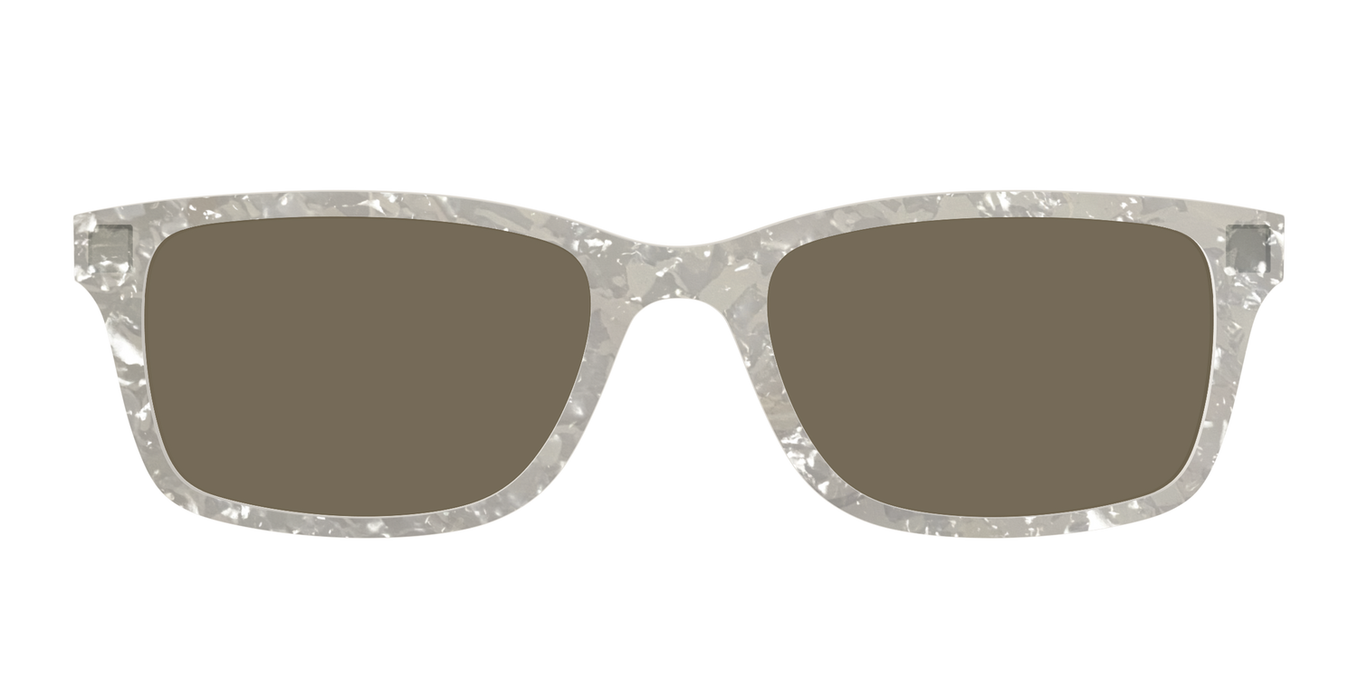 The Polarized White Quartz Pearl Sun Top - Front Top Image - Pair Eyewear