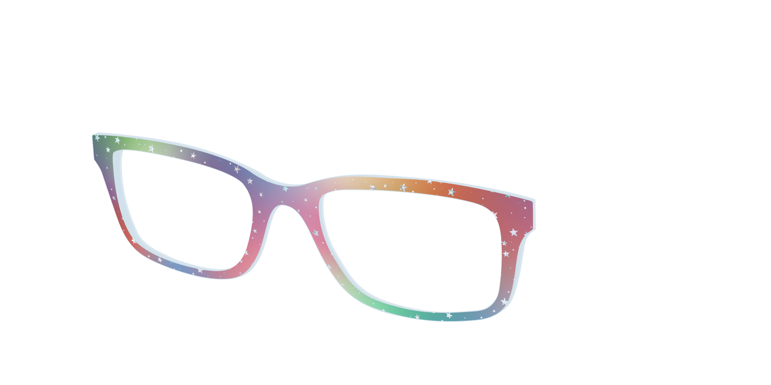 The Rainbow Holographic Celestial - Angle Top Image - Pair Eyewear