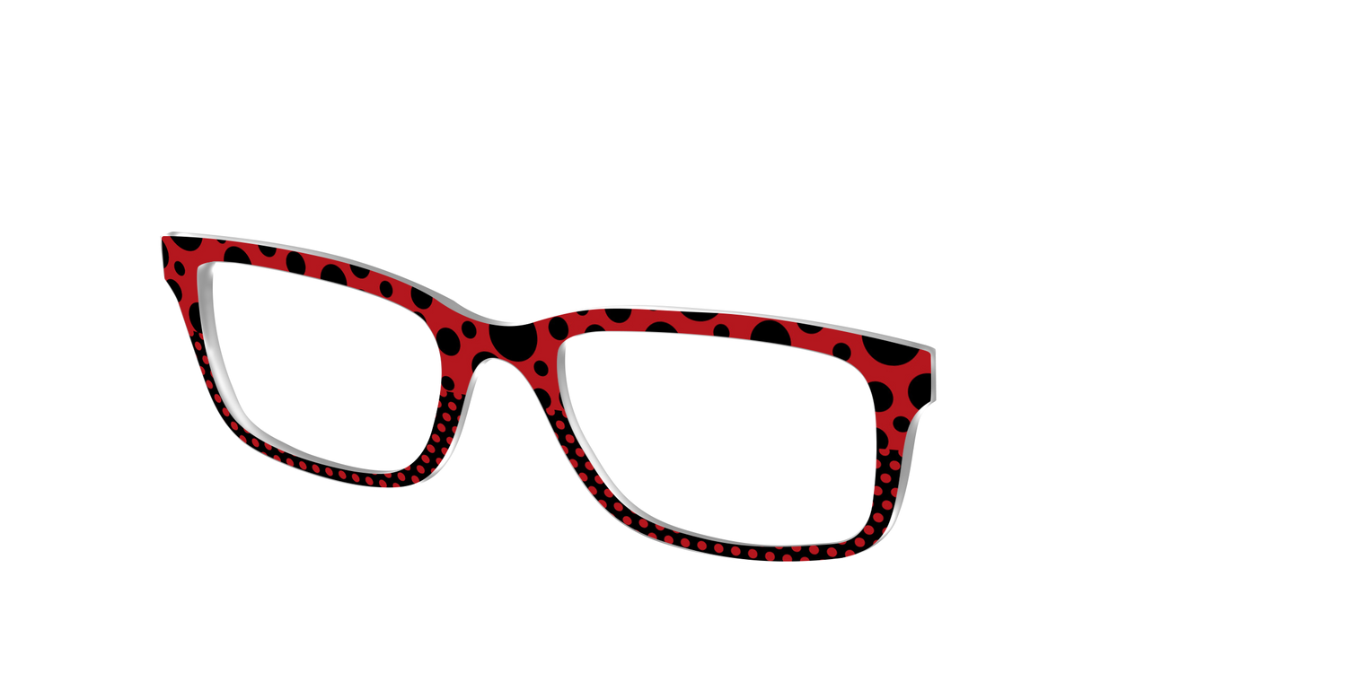 The Red Spotted Split - Angle Top Image - Pair Eyewear