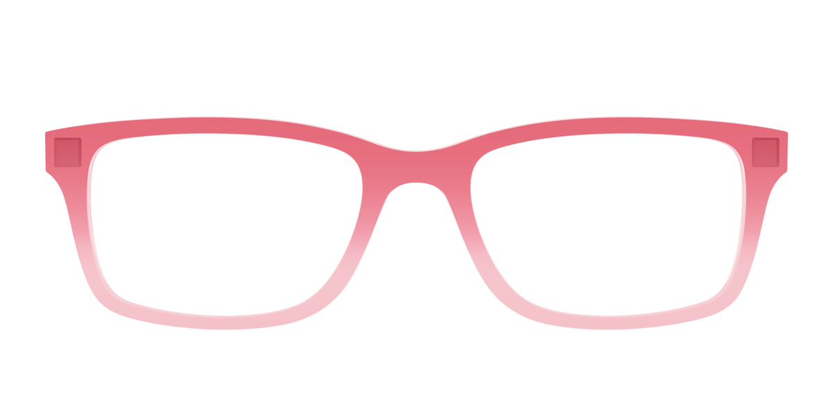 The Red to Coral Gradient Crystal - Front Top Image - Pair Eyewear